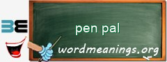 WordMeaning blackboard for pen pal